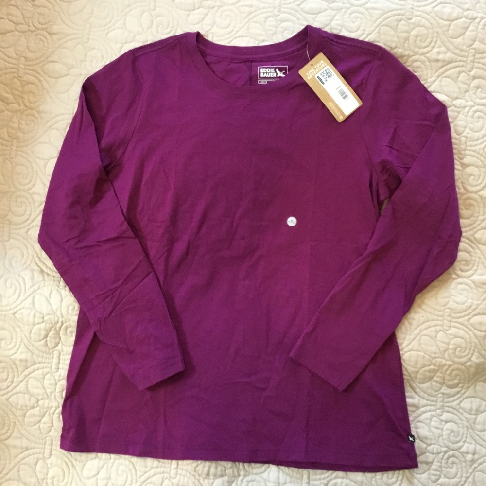 Eddie Bauer Women's Everyday Essentials Long-Sleeve Crewneck Top Medium New